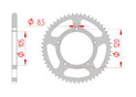 rear steel sprocket 420 aprilia