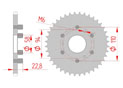 rear steel sprocket 520 aprilia