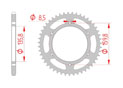 rear steel sprocket 520 aprilia