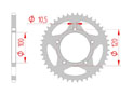 rear steel sprocket 520 aprilia