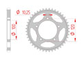 rear steel sprocket 525 aprilia