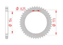 rear steel sprocket 525 aprilia