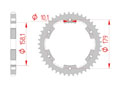 rear steel sprocket 525 aprilia