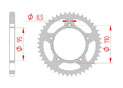 rear steel sprocket 428 cagiva