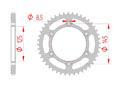 rear steel sprocket 520 cagiva