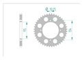 rear steel sprocket 520 cagiva