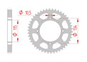 rear steel sprocket 530 cagiva