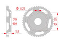 rear steel sprocket 420 derbi