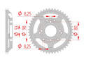 rear steel sprocket 420 derbi