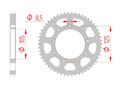 rear steel sprocket 428 derbi