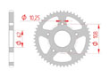 rear steel sprocket 428 derbi