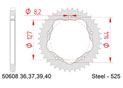 AFAM Rear steel sprocket #525 BLACK DUCATI