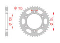 rear steel sprocket 525 ducati