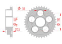 rear steel sprocket 520 ducati