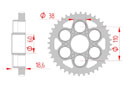 rear steel sprocket 530 ducati