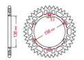 Rear sprocket TT Esjot Couleur