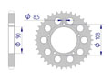 AFAM Rear alu sprocket  #530 DUCATI