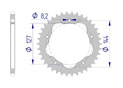 AFAM Rear alu sprocket  #520 DUCATI