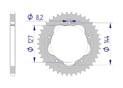 AFAM Rear alu sprocket  #525 DUCATI