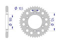 AFAM Rear alu sprocket  #525 DUCATI