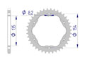 AFAM Rear alu sprocket  #520 PCD1098 DUCATI