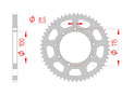 rear steel sprocket 420 gilera