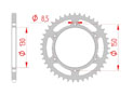 rear steel sprocket 520 gilera