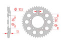 rear steel sprocket 520 gilera