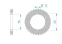 rear steel sprocket 428 gilera