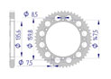 AFAM Rear alu sprocket  #428 FANTIC 200 TX350 82