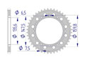 AFAM Rear alu sprocket  #520 APRILIA, FANTIC