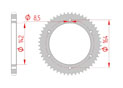 rear steel sprocket 428 hyosung