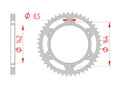 rear steel sprocket 520 hyosung