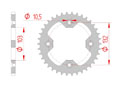 rear steel sprocket 520 ktm SX, XC ATV