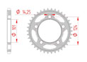 rear steel sprocket 525 ktm