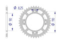 AFAM Rear alu sprocket  #415 KTM SX 50 LC Pro Senior 14 – 16