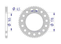 AFAM Rear alu sprocket  #520