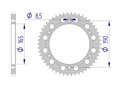 AFAM Rear alu sprocket  #520 KTM