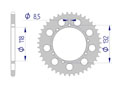 AFAM Rear alu sprocket  #520