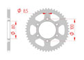 rear steel sprocket 420 rieju