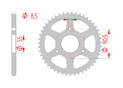 rear steel sprocket 420 rieju