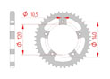 rear steel sprocket 525 triumph