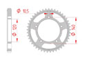 rear steel sprocket 530 suzuki