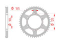 rear steel sprocket 525 triumph