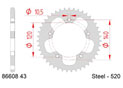 Rear steel sprocket #420