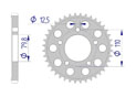 AFAM Rear alu sprocket  #530