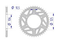 AFAM Rear alu sprocket  #520 TRIUMPH