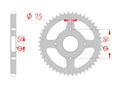 rear steel sprocket 428 peugeot