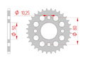 rear steel sprocket 420 sky team