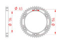 rear steel sprocket 428 ajp